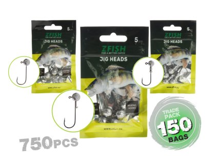 zfish trade pack jigove hlavy 150bal 750ks