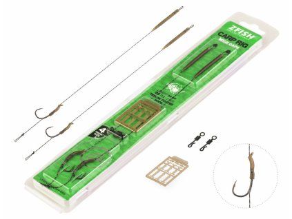 ZFISH Návazec Wide Gape Carp Rig (Velikost 4)
