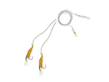 Shrimp Pilk System Natural Size 5/0-KREVETA-2 háčky velikosti 5/0  Tloušťka vlasce 0,90mm