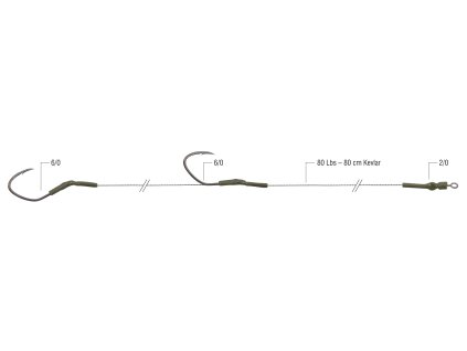 NÁVAZEC NA SUMCE-Catfish Ready Rig DREAD CAT Double Win 80cm - 80lbs