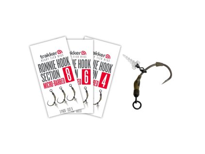 Trakker Koncová část návazce Ronnie Hook Section (Barbed) 3ks (Varianta Trakker Ronnie Hook Section 3 Pack - Size 8 (Barbed))