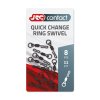 Rychlovýměnný obratlík s kroužkem JRC Contact Quick Change Ring Swivel 11ks (Varianta QUICK CHANGE RING SWIVEL 8 11KS)