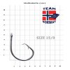 CIRCLE HOOK-po 5ks TEAM NORWAY-háčky na mega ryby a top na tuňáka+mníka a halibuta z nerezové oceli