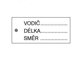 Tabulka č. 29 - vodič, délka, směr