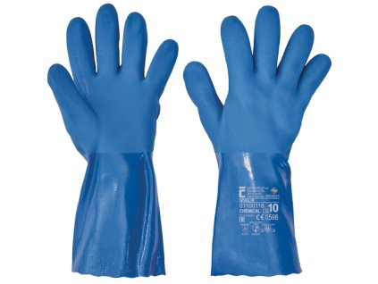 NIVALIS rukavice celomáč.v modrém PVC