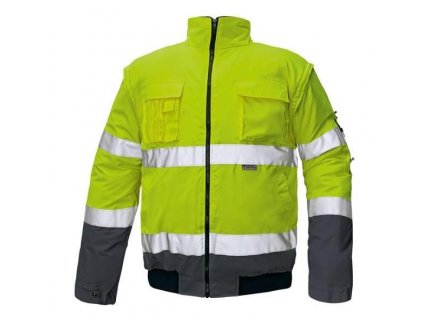 CERVA výstražná bunda Clovelly Pilot HV žlutá/navy