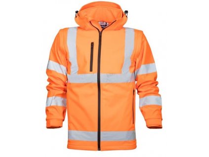 softshellová výstražná bunda REF 502 H8921 oranžová