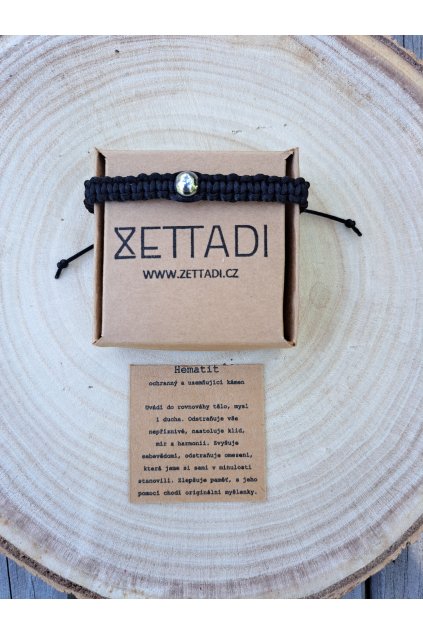 Náramek shamballa s minerály - MINERÁLKA - HEMATIT