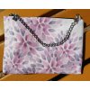 Kabelka malá - ORIGOSH – crossbody s řetízkem - květy růžovofialové