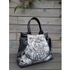Kabelka velká - ORIGOSH - Patrizia - černá s černobílými ornamenty