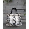 Kabelka velká - ORIGOSH - Patrizia - černobílá imitace hadí kůže
