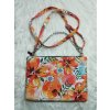 Kabelka malá - ORIGOSH – crossbody s řetízkem - květy oranžovo červené