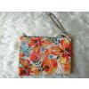 Kabelka malá - ORIGOSH – crossbody s řetízkem - květy oranžovo červené