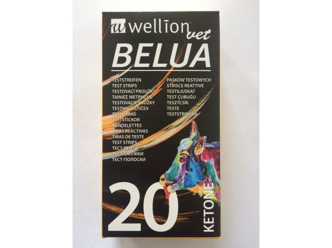 Ketonové testovací proužky WellionVet Belua 20 ks