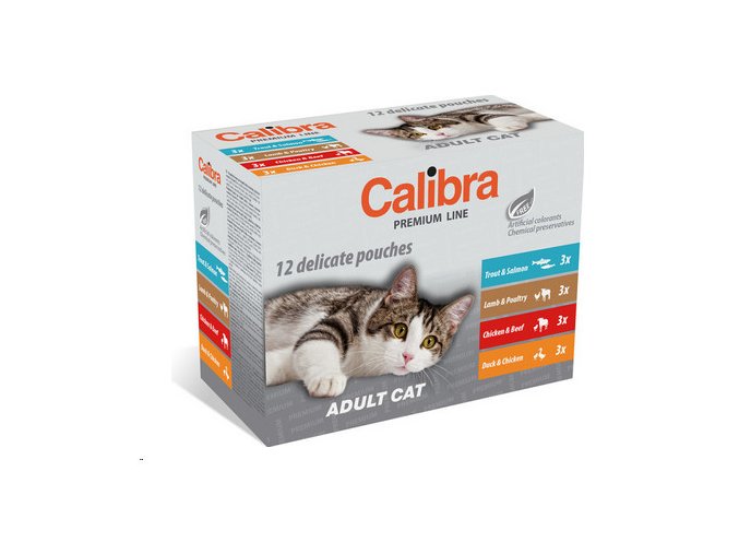 calibra cat kapsa premium adult multipack 12x100g