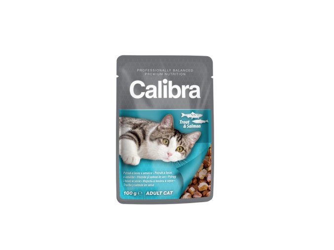 calibra cat kapsa pstruh a losos v omacce 100g