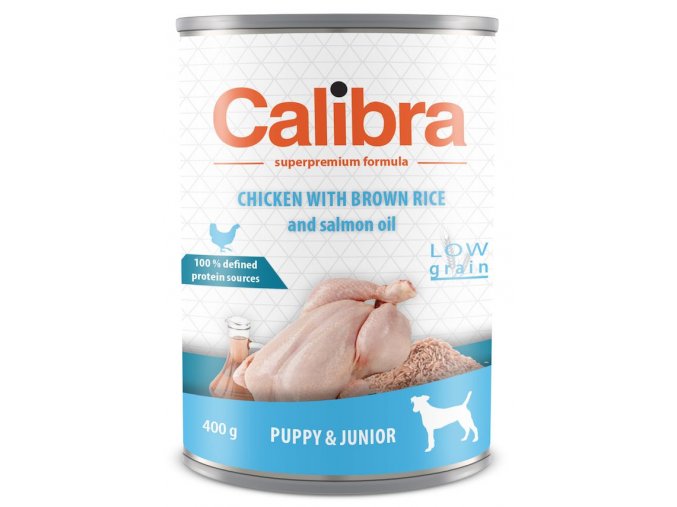 Calibra Dog konz. Junior kuře s hnědou rýží 400g