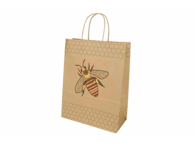 Dárková papírová taška včela 31 cm