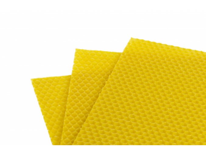Mezistěny z včelího vosku přírodní, různé rozměry, 1 kg - VÝMĚNA ZA VOSK (37x21,5 cm)