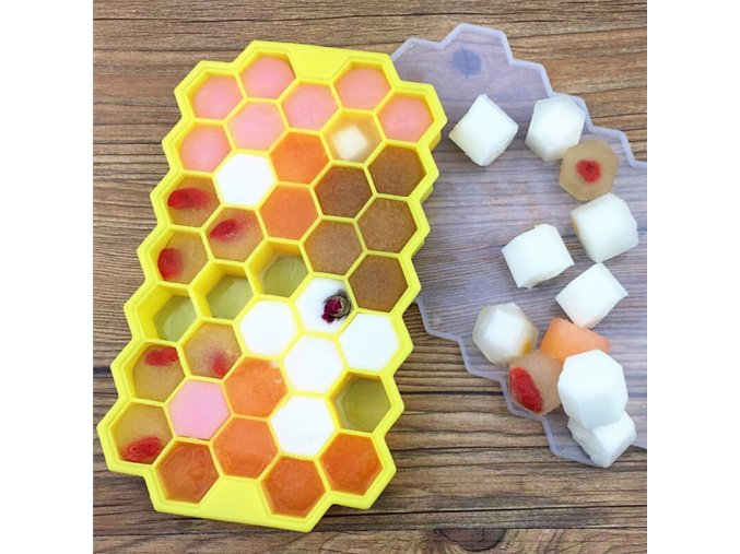 Silikonová forma na led nebo čokoládu - včelí plástev