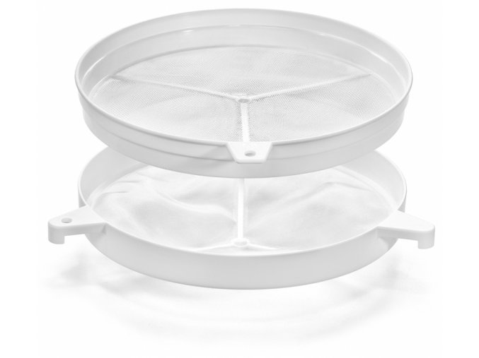 Cedník na med dvojitý vypouklý plast 33 cm