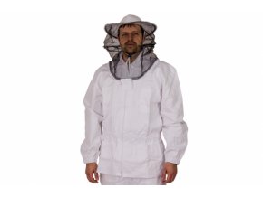 Včelařský kabát s kloboukem bílý (velikost 48)