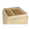 Včelí úl nástavkový - sestava 39x24 palubková zateplená 2 cm s krmítkem a rámky