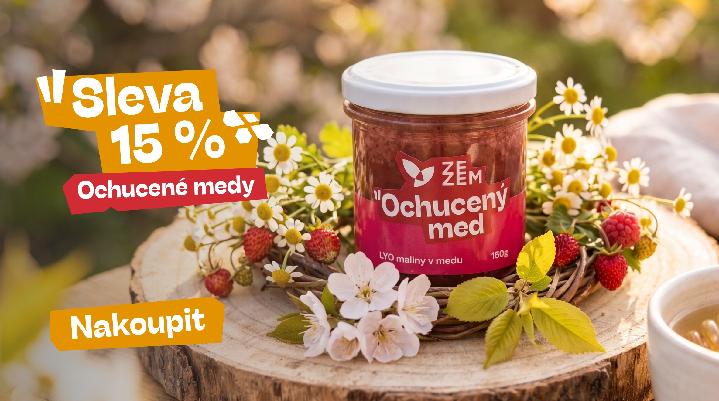 15% sleva na ochucené medy