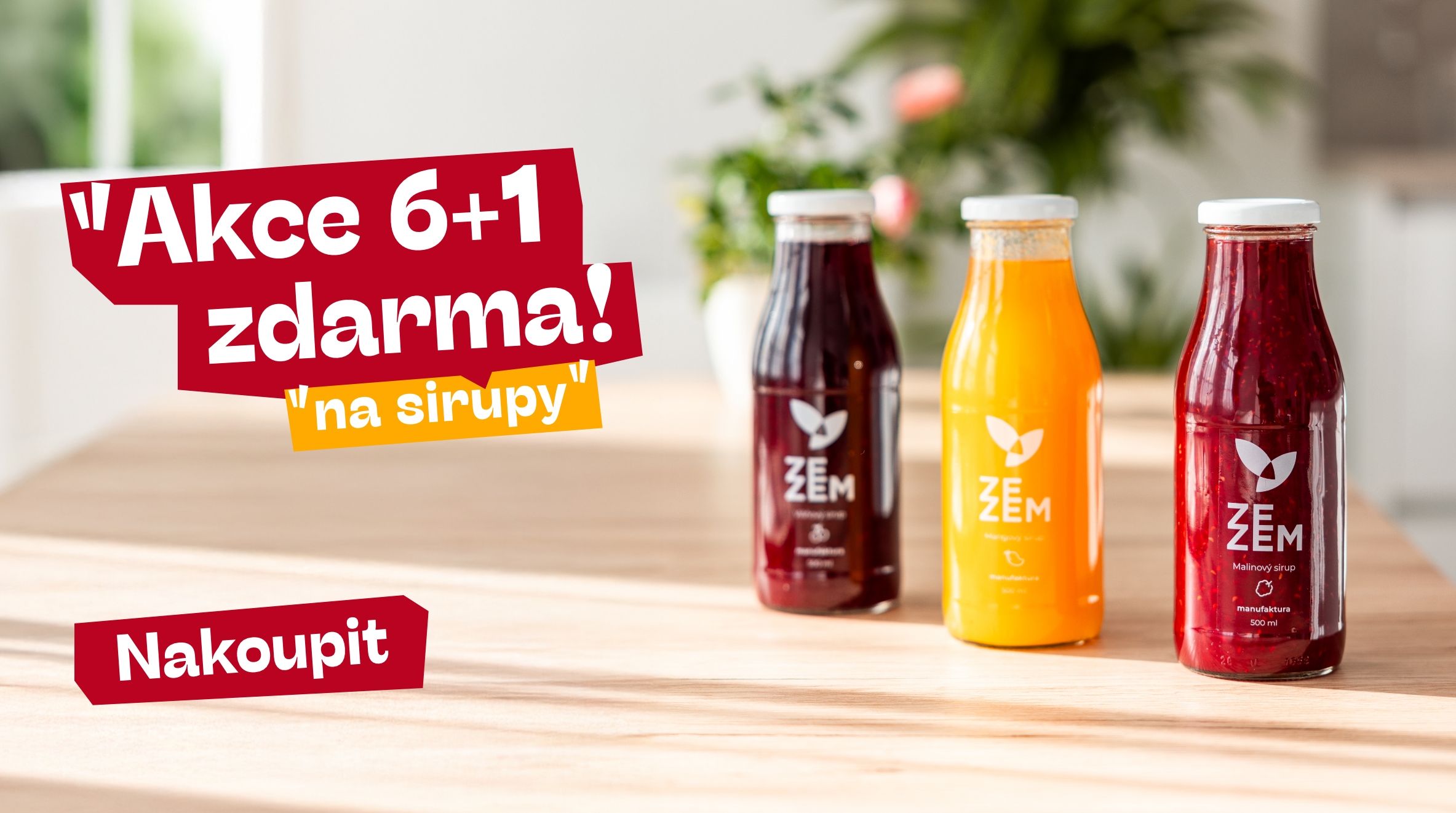 Akce 6+1 zdarma na sirupy