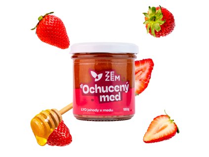 lyofilizované jahody v medu 180 g