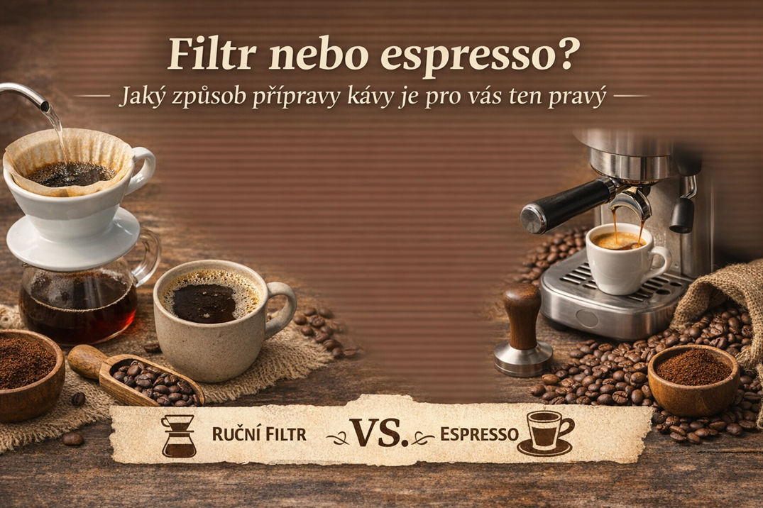 Filtr nebo espresso? Jaký způsob přípravy kávy je pro vás ten pravý
