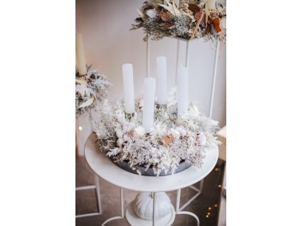 Adventní věnec Bílé Vánoce