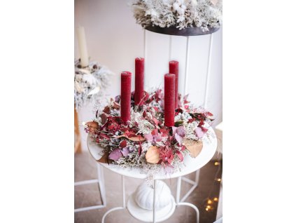 Adventní věnec bordeaux