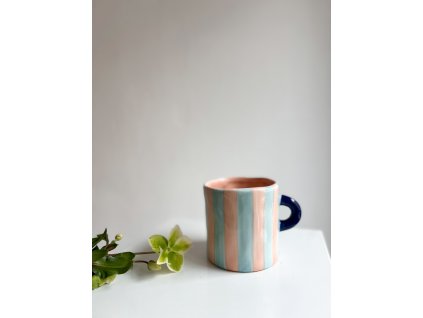 Hrneček proužek růžový