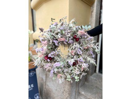 Věnec  fialovo růžový