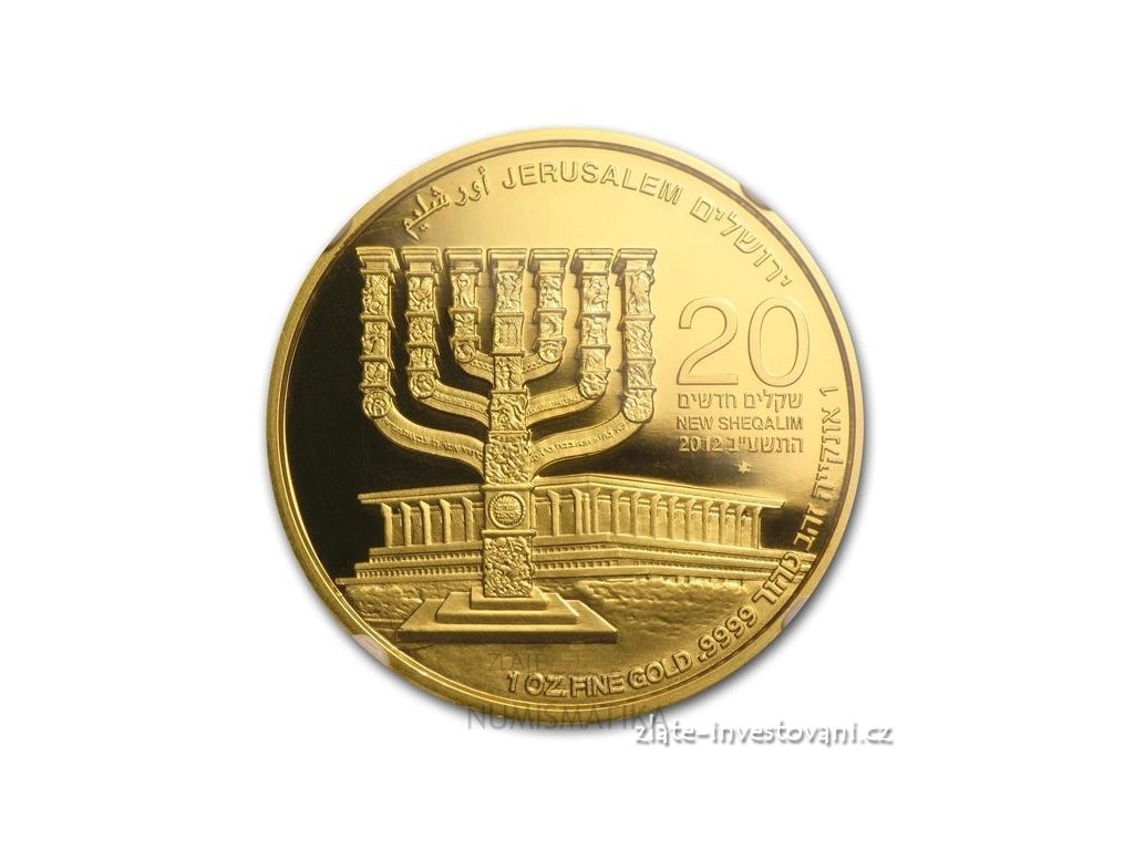 Investiční zlatá mince Menorah-2012 1 Oz