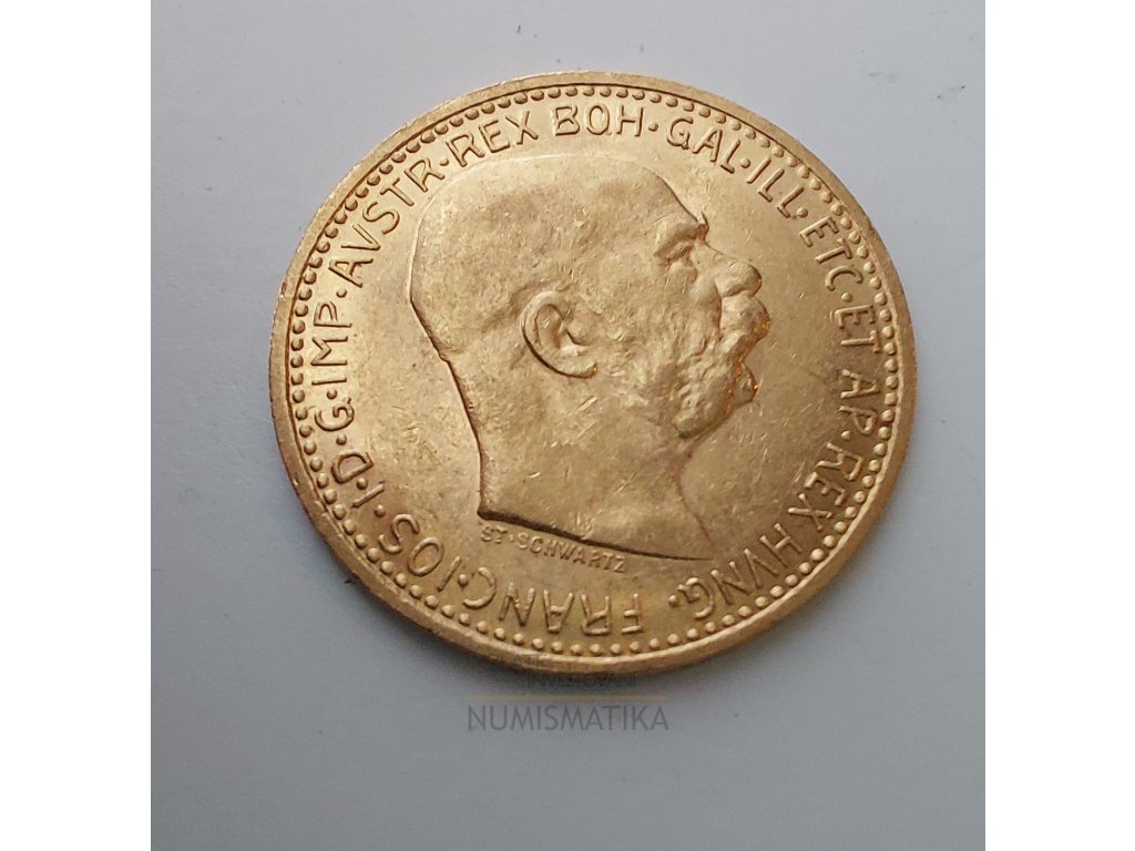 5225 zlata mince desetikoruna frantiska josefa i rakouska razba 1910 velka hlava