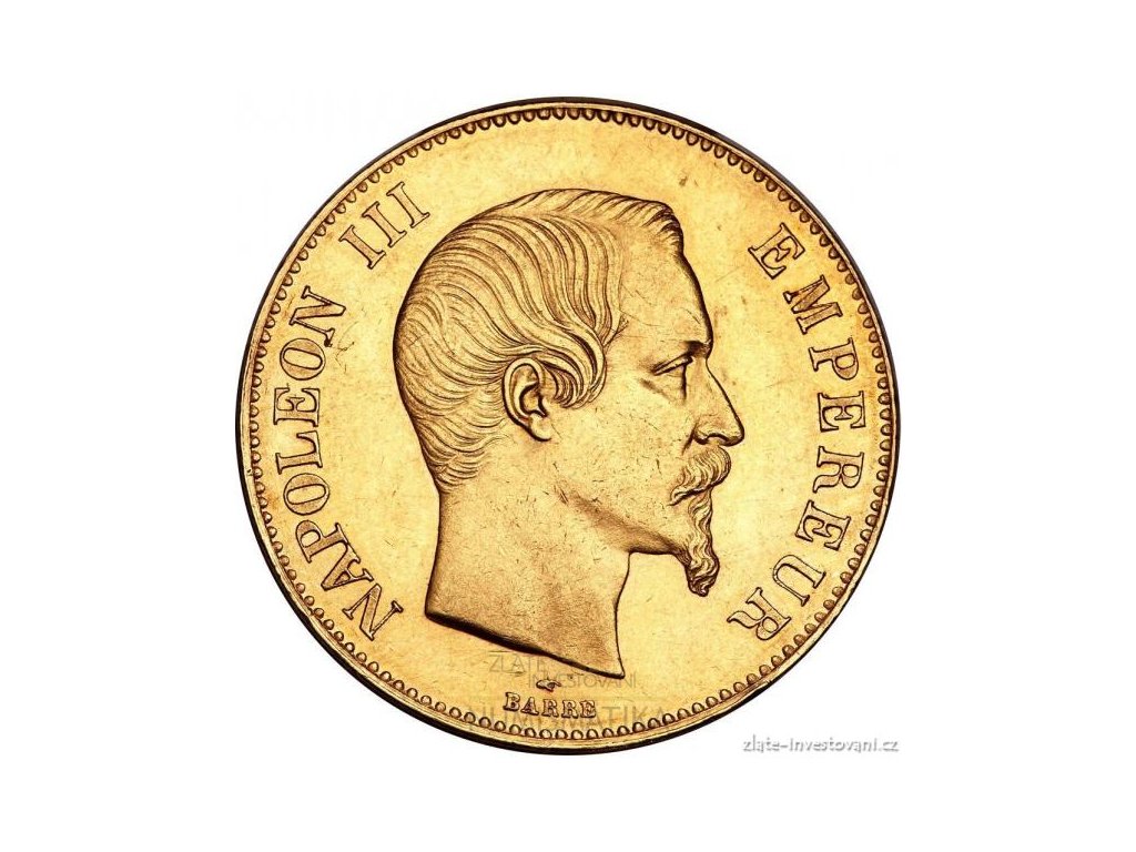 5330 zlaty francouzsky 100 frank napoleon iii 1856