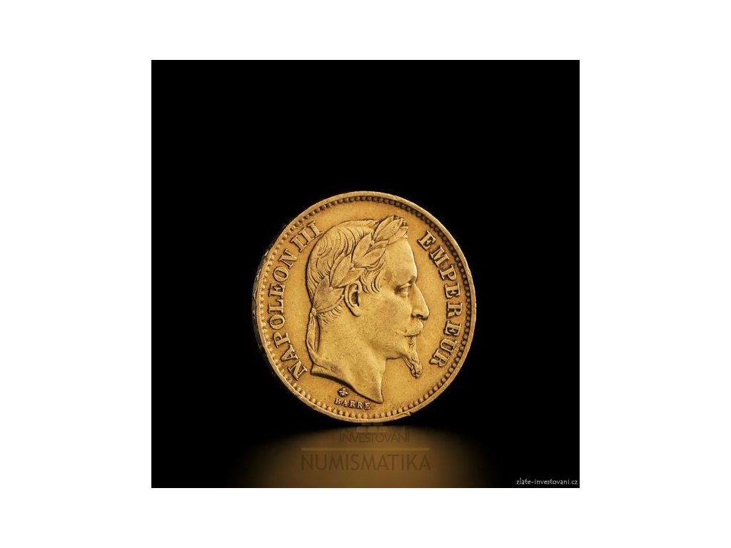 6341 zlata mince francouzsky 20 frank napoleon iii vavrin