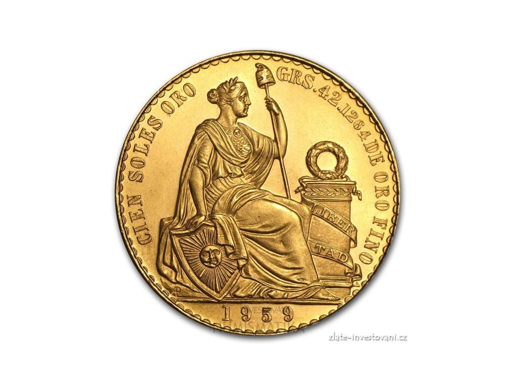 Zlatá mince Svoboda-Peru 50 soles
