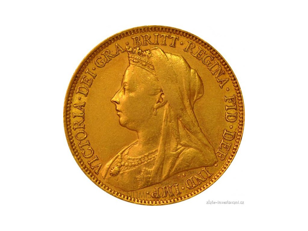 Zlata mince britsky sovereign Victoria1898