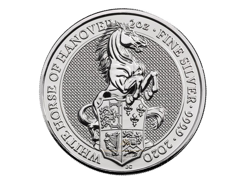 Stříbrná mince Whtie horse of Hanover 2020-2 Oz