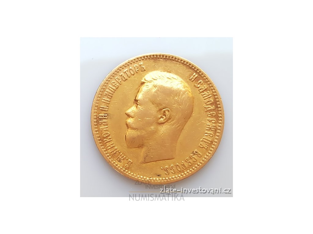 5495 zlata mince rusky 10 rubl milukas ii 1900 ag