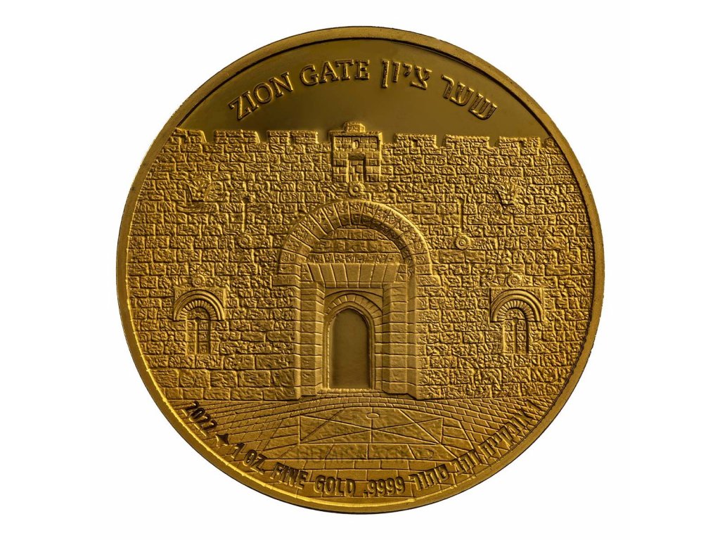 investiční zlatý produkt 1 Oz  ZION GATE 2022 1 Oz-série Brány Jeruzaléma
