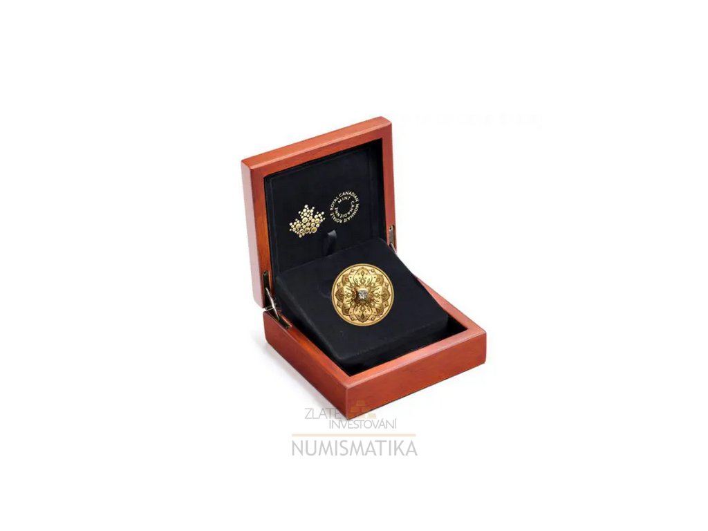 Investiční zlatá mince Forevermark black label cushionKanada 2022 ZI