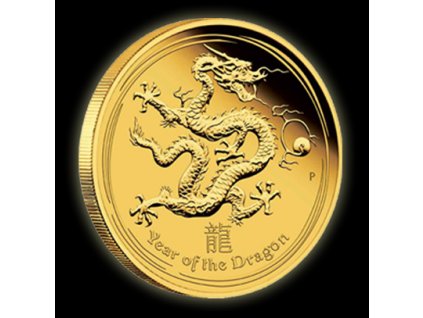 Investiční zlatá mince rok draka 2012-lunární série II. 1 Oz