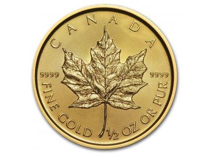 Investiční zlatá mince kanadský Maple leaf 1/2 Oz