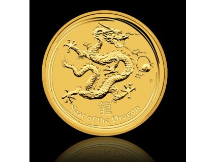 Investiční zlatá mince rok draka 2012 1/2 Oz