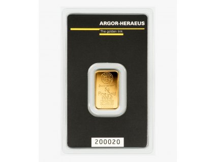 Investiční zlatý slitek Argor Heraeus 5g
