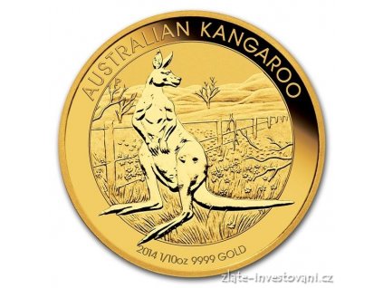 2174 investicni zlata mince australian kangaroo 2014 1 10 oz